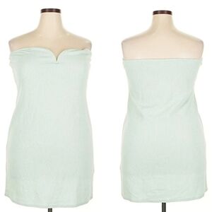 NWT H&M Sweetheart Neckline Strapless Mini Dress Pale Green Size XL Coquette